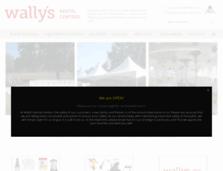 wallysrentals.com screenshot