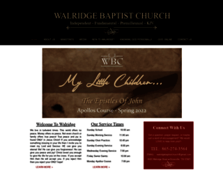 walridgebaptistchurch.com screenshot