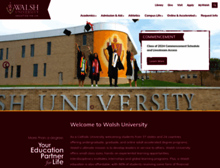 walsh.edu screenshot