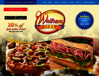 walthampizza.com screenshot