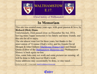 walthamstowhistory.com screenshot