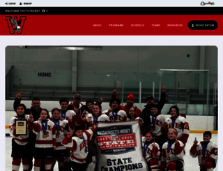 walthamyouthhockey.org screenshot