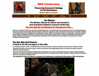 wanconservancy.org screenshot