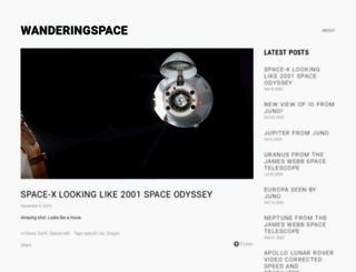 wanderingspace.net screenshot