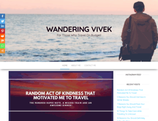 wanderingvivek.com screenshot