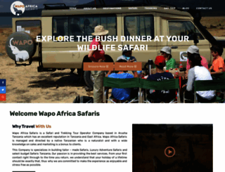 wapoafricasafaris.com screenshot