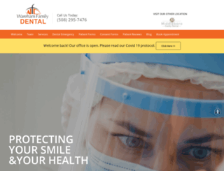 warehamfamilydental.com screenshot