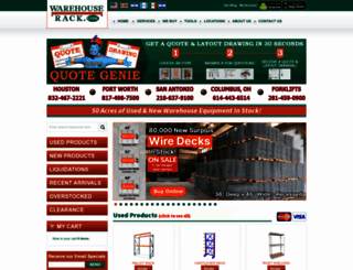 warehouserack.com screenshot