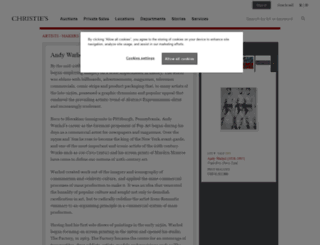 warhol.christies.com screenshot