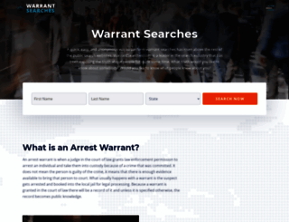 warrantsearches.com screenshot