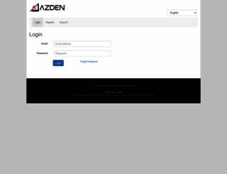 warranty.azden.com screenshot