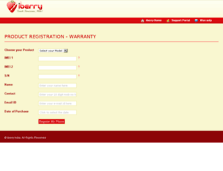 warranty.iberry.asia screenshot