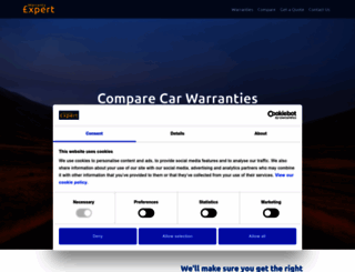 warrantyexpert.co.uk screenshot