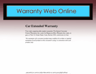 warrantywebonline.com screenshot