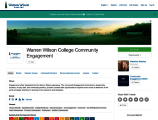 warren-wilson.givepulse.com screenshot