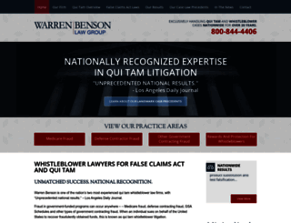 warrenbensonlaw.com screenshot