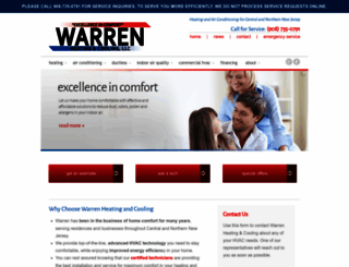 warrenheatingandcooling.com screenshot