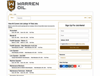 warrenoil.applicantpool.com screenshot