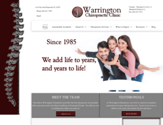 warringtonchiropractic.com screenshot