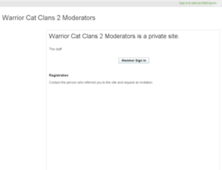 warriorcatclans2moderators.wikifoundry.com screenshot
