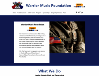 warriormusicfoundation.org screenshot