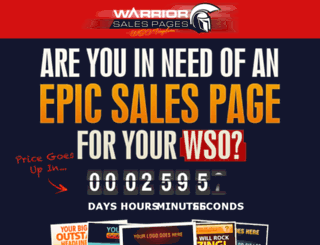 warriorsalespages.com screenshot