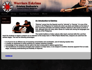 warriorseskrima.com screenshot