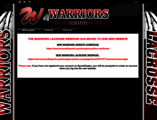 warriorsyouthsportslacrosse.assn.la screenshot