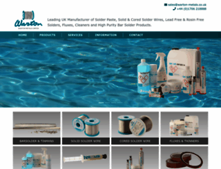 warton-metals.co.uk screenshot