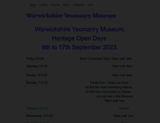 warwickshire-yeomanry-museum.co.uk screenshot
