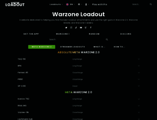warzoneloadout.games screenshot