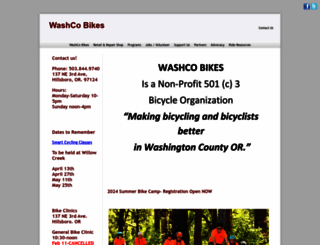 washcobikes.org screenshot