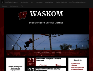 waskomisd.net screenshot
