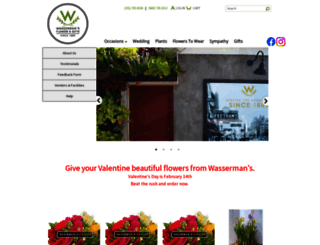 wassermansflowers.com screenshot