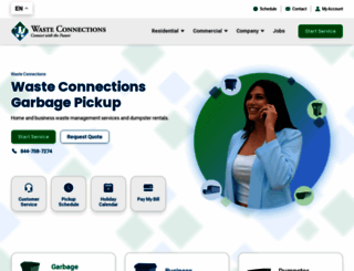 wasteconnections.com screenshot