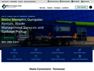 wasteconnectionsmemphis.com screenshot