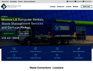 wasteconnectionsofla.com screenshot
