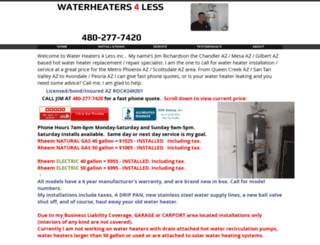 water-heaters-4-less.com screenshot