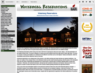 waterbergreservations.com screenshot