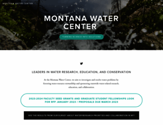 watercenter.montana.edu screenshot