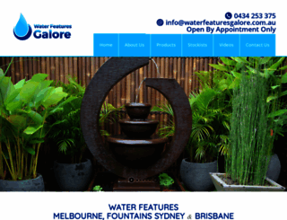waterfeaturesgalore.com.au screenshot