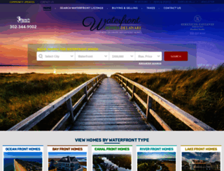 waterfronthomesdelaware.com screenshot