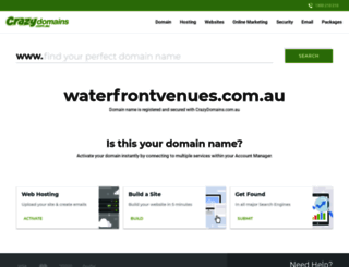 waterfrontvenues.com.au screenshot