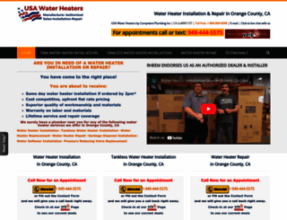 waterheaterinstallations.com screenshot
