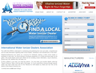 waterionizerdirectory.com screenshot
