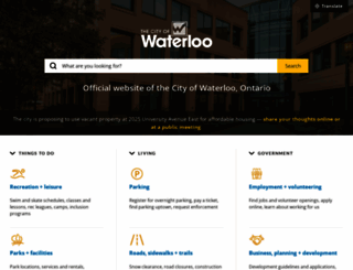waterloo.ca screenshot