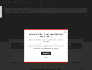 waterloovetcare.com screenshot
