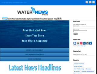 waternews.co.za screenshot