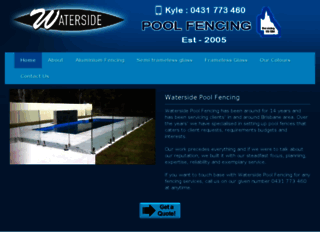 watersidepoolfencings.com.au screenshot