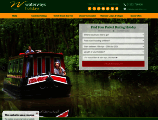 waterwaysholidays.com screenshot